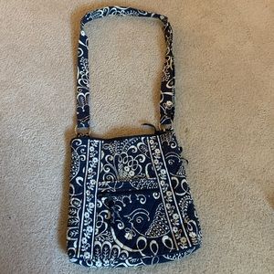 Vera Bradley Crossbody Hipster Twirly Birds Navy